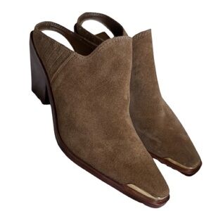 Dolce Vita Brown Suede Heeled Mules | Women’s Size 6.5 | Like New